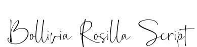 Bollivia Rosilla Script