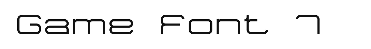 Game Font 7 font preview