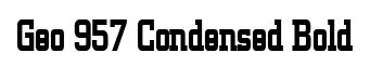 Geo 957 Condensed Bold