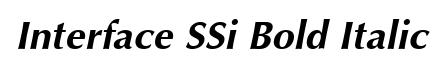 Interface SSi Bold Italic