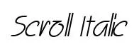 Scroll Italic original font preview