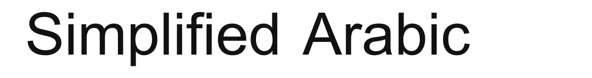 Simplified Arabic original font preview