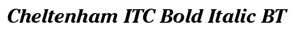 Cheltenham ITC Bold Italic BT