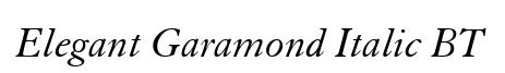 Elegant Garamond Italic BT