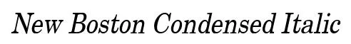 New Boston Condensed Italic