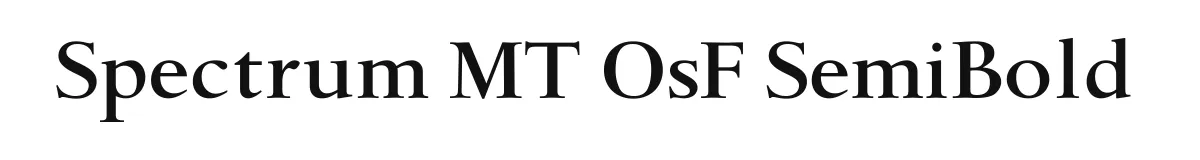 Spectrum MT OsF SemiBold original font preview