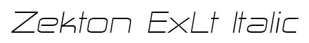 Zekton ExLt Italic