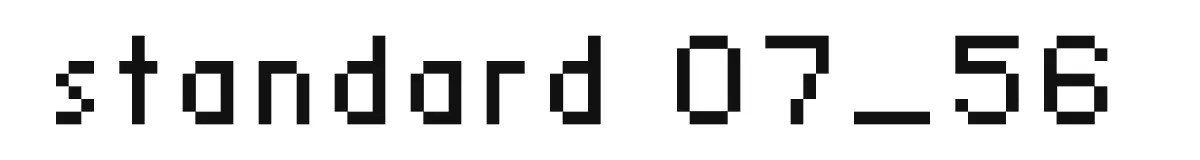 standard 07_56 original font preview