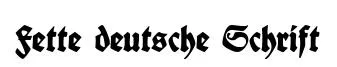 Fette deutsche Schrift