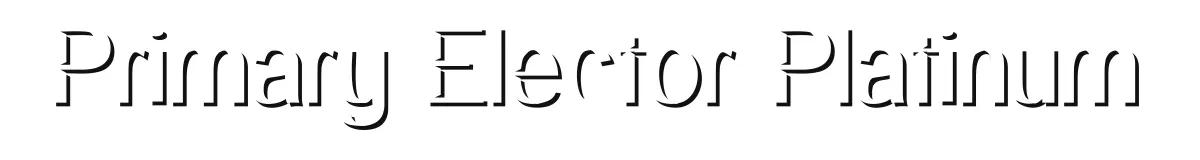 Primary Elector Platinum original font preview