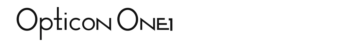 Opticon  One1 original font preview