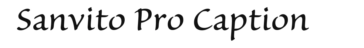 Sanvito Pro Caption original font preview