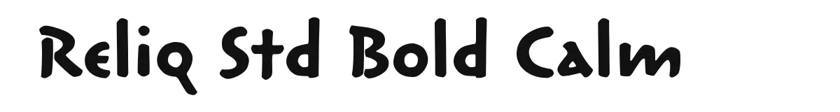 Reliq Std Bold Calm original font preview