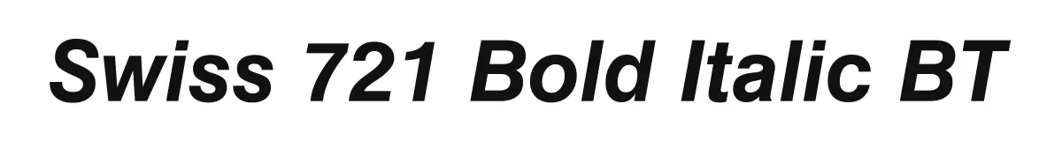 Swiss 721 Bold Italic BT original font preview
