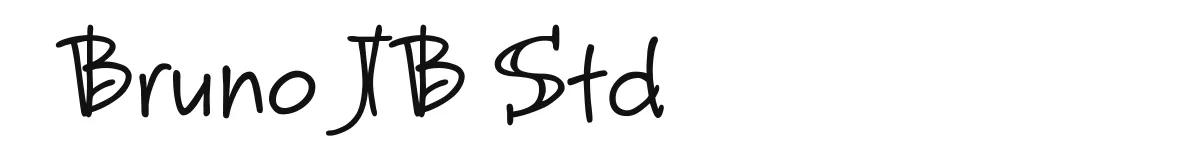 Bruno JB Std original font preview