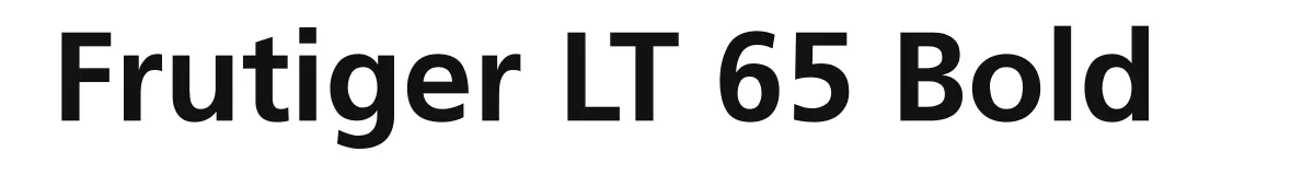 Frutiger LT 65 Bold original font preview