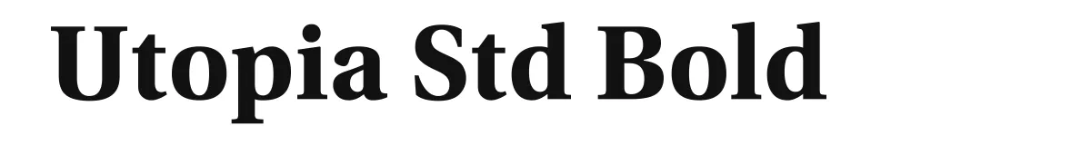 Utopia Std Bold original font preview
