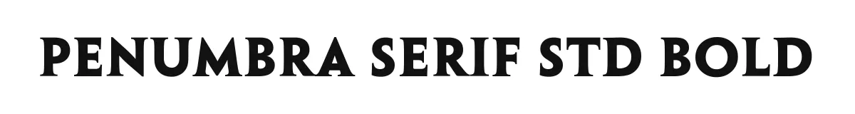 Penumbra Serif Std Bold original font preview