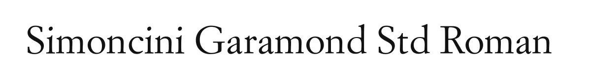 Simoncini Garamond Std Roman original font preview