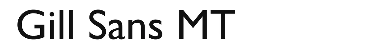 Gill Sans MT original font preview