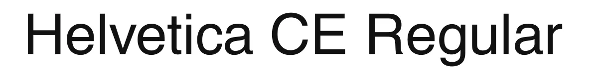 Helvetica CE Regular original font preview