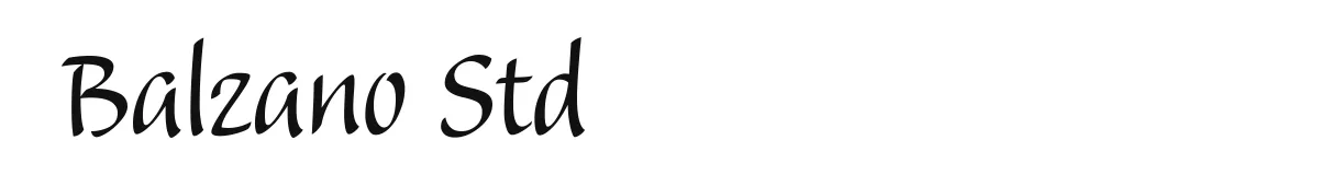 Balzano Std original font preview