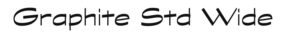 Graphite Std Wide original font preview