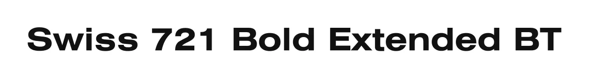 Swiss 721 Bold Extended BT original font preview