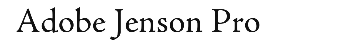 Adobe Jenson Pro original font preview