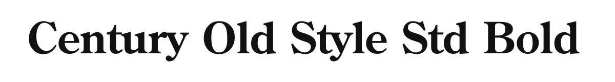 Century Old Style Std Bold original font preview