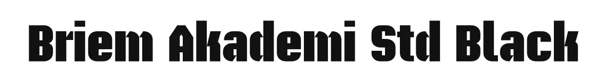 Briem Akademi Std Black original font preview