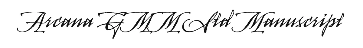 Arcana GMM Std Manuscript original font preview