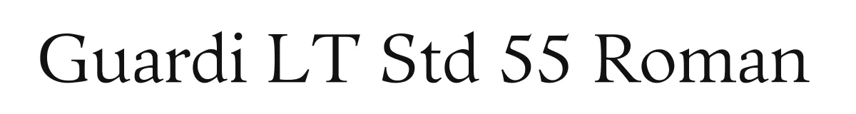 Guardi LT Std 55 Roman original font preview
