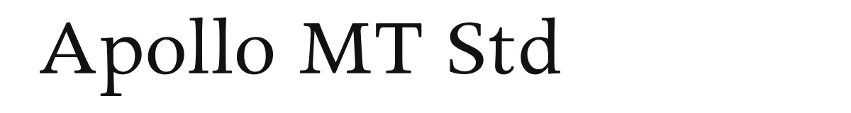 Apollo MT Std original font preview