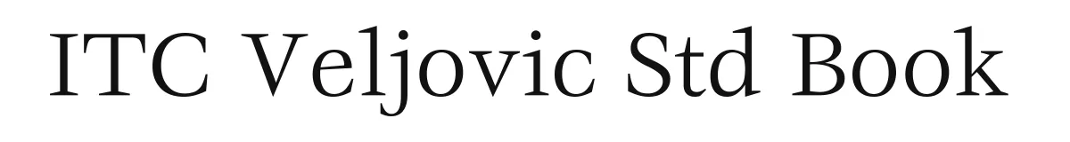 ITC Veljovic Std Book original font preview