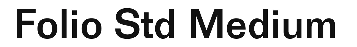 Folio Std Medium original font preview