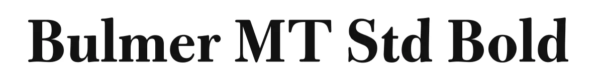 Bulmer MT Std Bold original font preview