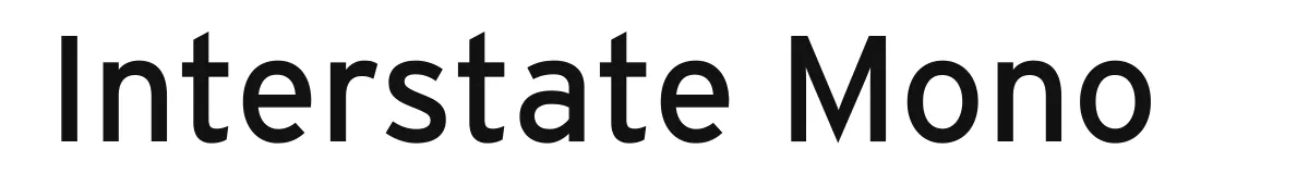 Interstate Mono original font preview