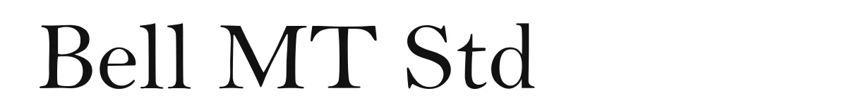 Bell MT Std original font preview