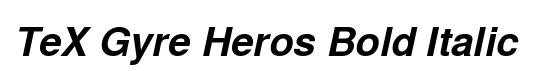 TeX Gyre Heros Bold Italic