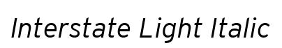 Interstate Light Italic
