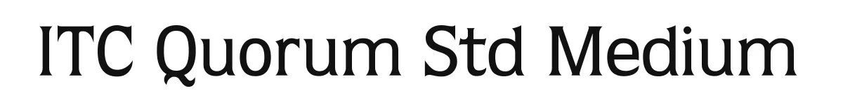 ITC Quorum Std Medium original font preview