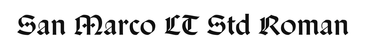 San Marco LT Std Roman original font preview