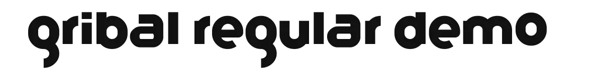 Gribal Regular Demo original font preview