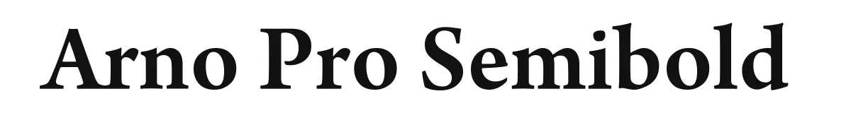 Arno Pro Semibold original font preview