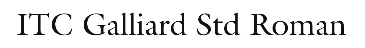 ITC Galliard Std Roman original font preview
