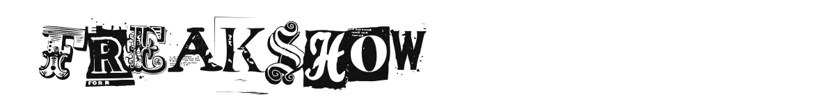 Freakshow font preview