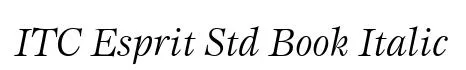 ITC Esprit Std Book Italic