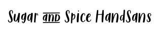 Sugar &amp; Spice HandSans