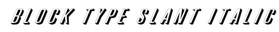 Block Type Slant Italic